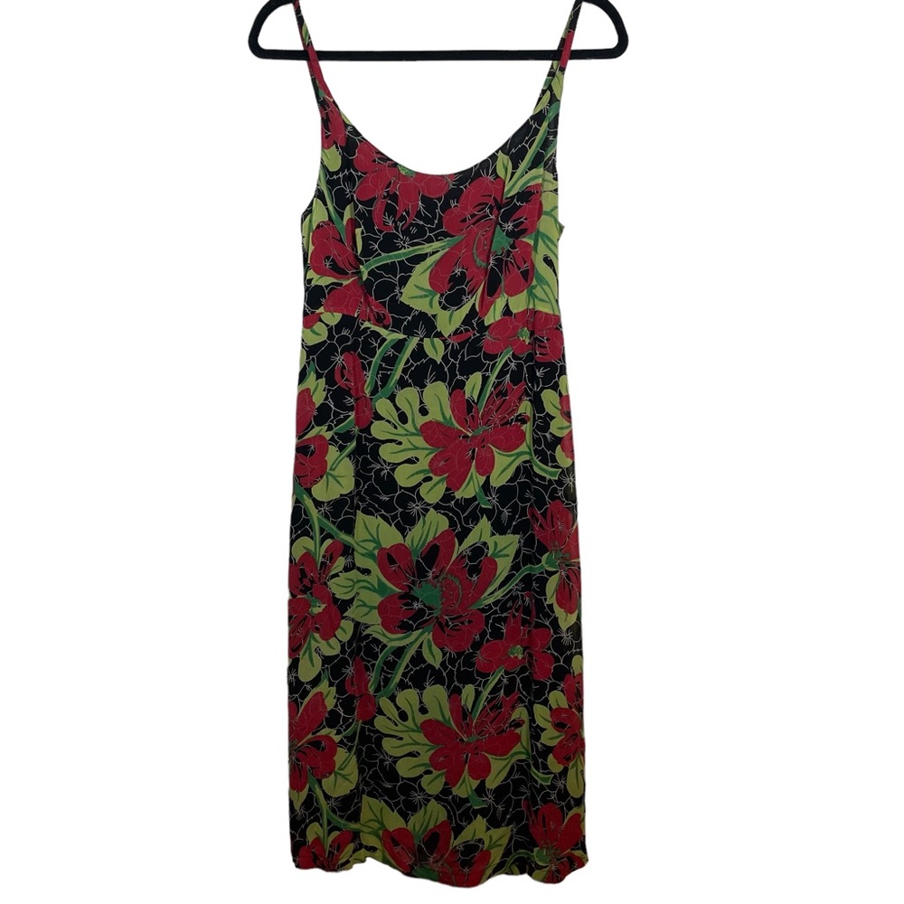 VINTAGE Putumayo Lined Dress Double Slits Size Medium